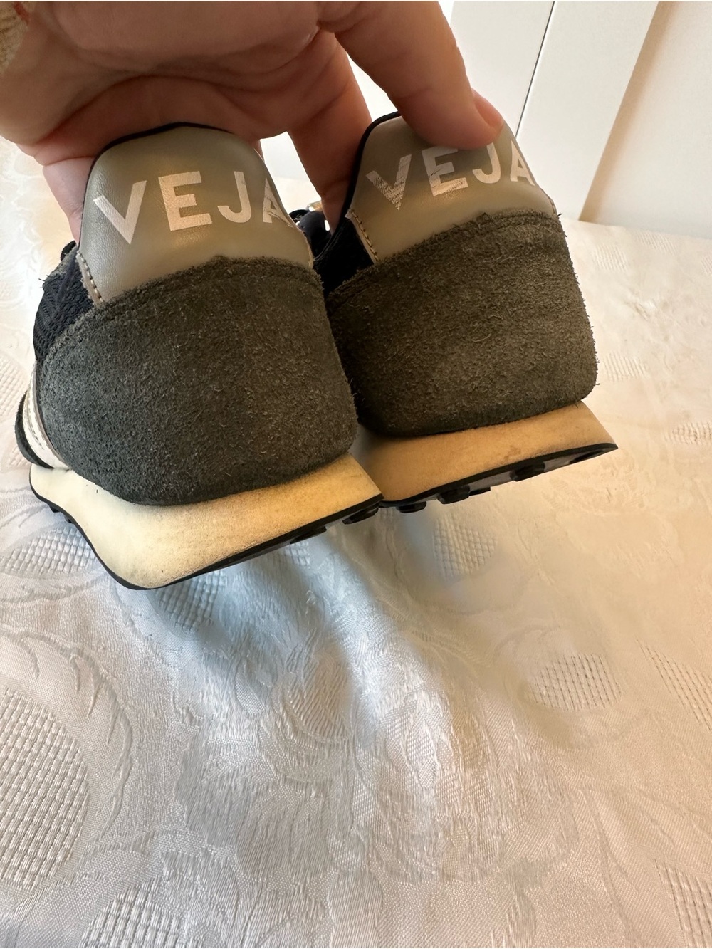 Veja Rio Branco Sneakers Gray Suede Black Mesh Slip On Sneakers Women’s 8 - Picture 8 of 16